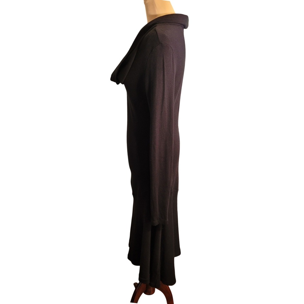Banana Republic Wool Viscose Cowl Neck‎ Midi Sweater Dress Black M SEE PHOTOS - Picture 7 of 9